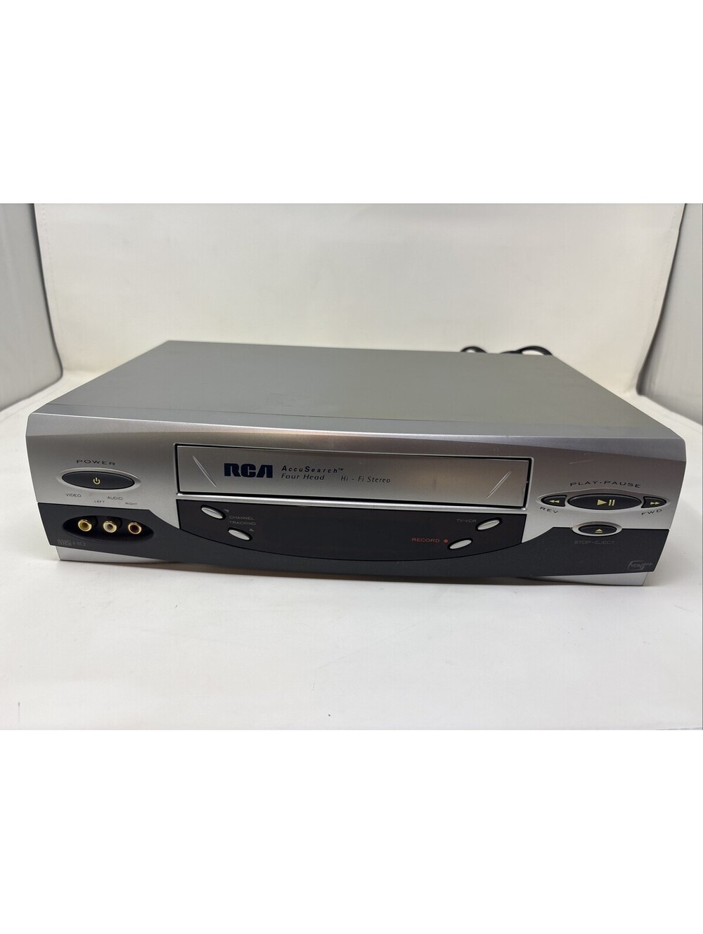 RCA VR651HF AccuSearch 4Head Hi-Fi Stereo VCR/VHS PlayerSilver tested, No Remote